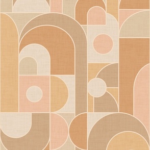Abstract geometric shapes - neutral colors Large