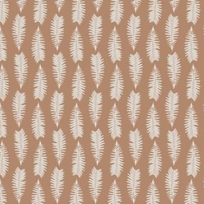 Fern Stripe - Micro - Barn Owl Tan & Pale Birch White - Forest Path