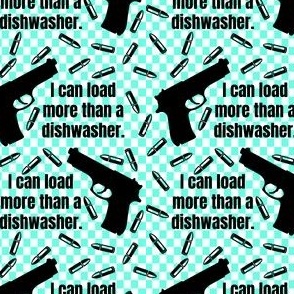 Load More Than A Dishwasher Checks Mint Teal