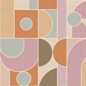 Abstract geometric shapes - earth tones XL