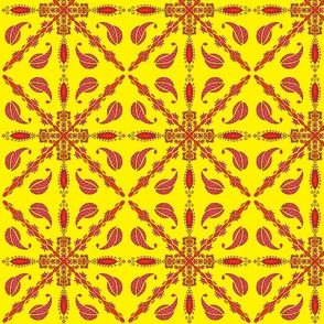 Yellows indian print