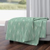 Cozy organic neutral wallpaper - aqua green and cream white - medium scale