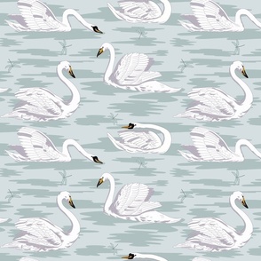 Spoonflower Swans Pattern 5