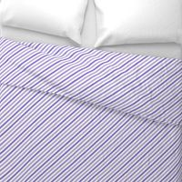 S  / Pastel Lilac Purple Diagonal Stripes