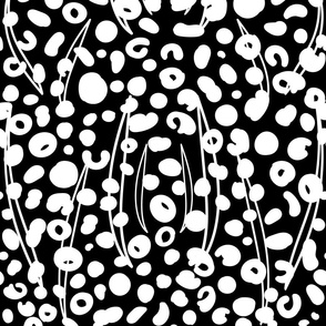 Animal Print Abstract - Black And White.