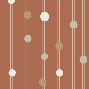  Warm Minimal - Dots and Texture Lines - Earthy Neutrals - Terracotta Brown
