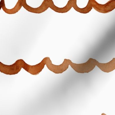 Watercolor Acorn Texture Stripes