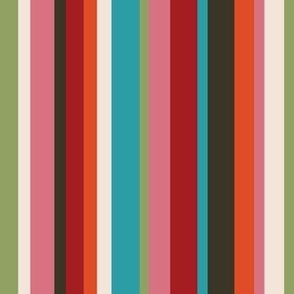 Stripes Elegance - Vintage Palette Striped Pattern - Sophisticated Accent for Modern Decor