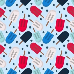 Red, White, and Blue Popsicles