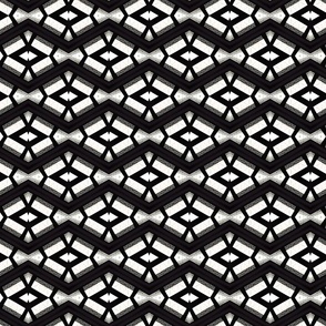 Black White and Gray ZigZag Print