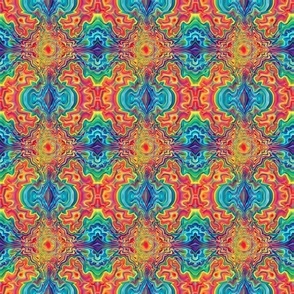 Psychedelic Vortex Color Swirl Fabric