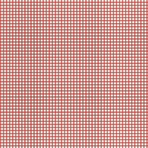 554 - mini small scale red and brown Birthday vibes classic modern check for kids apparel_ home decor_ bed sheets and patchwork and quilting-03