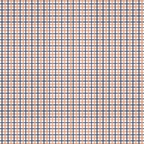 554 - mini micro orange and steel blue Birthday vibes classic modern check for kids apparel_ home decor_ bed sheets and patchwork and quilting-05