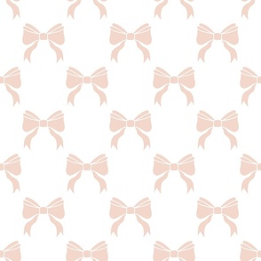  Soft Blush Bows on White - Diamond Medium