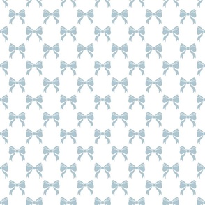 Soft Blue Bows on White - Diamond Small