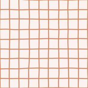 Warm terracotta grid (large)