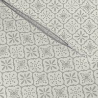 (S)Silver Sand Grey Ornamental Moroccan Tiles, Small Scale