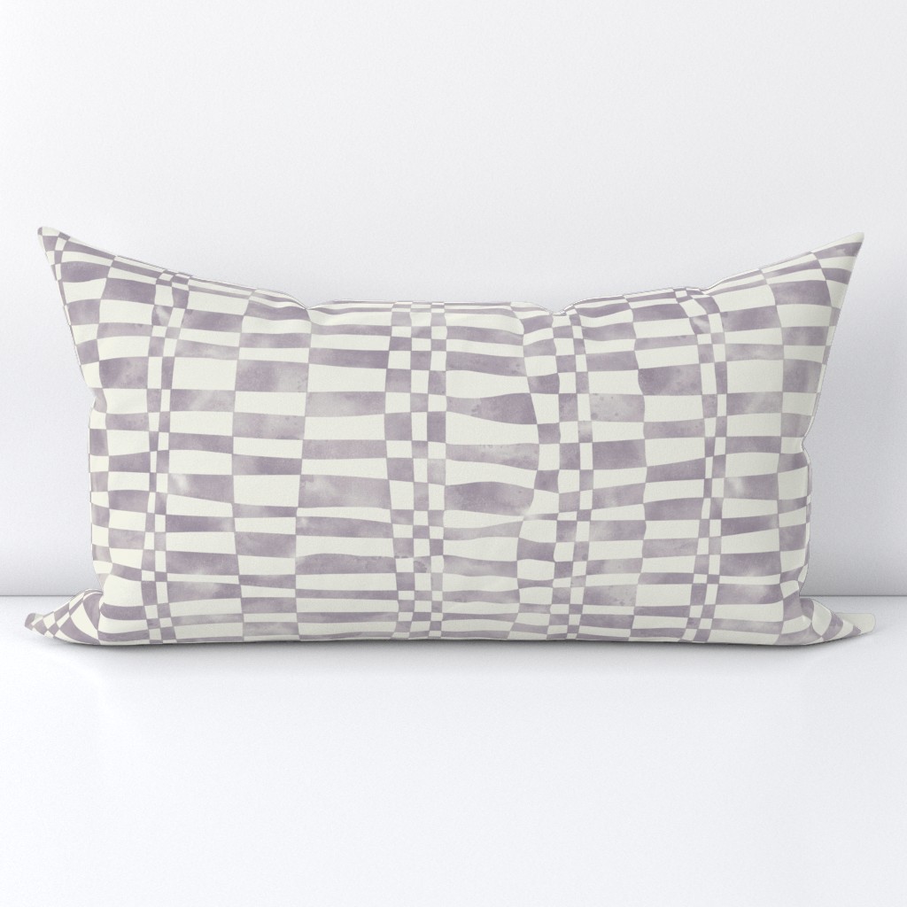 Eilyn Tile watercolor Check Hazy Lilac 