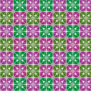 Retro Bright Floral patchwork Pattern