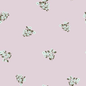 (s) Breezy Blue Blossoms - Mini  wild flowers in blush Pink Mauve backdrop