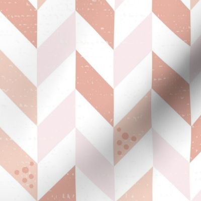 warm minimalism herringbone l rose gold blush pink on white