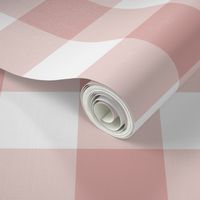 Traditional Gingham Rose Pink Large Scale, Wallpaper home decor