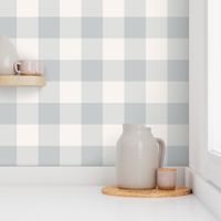 Traditional Gingham Cloud Gray Small  Scale, Wallpaper, Home Decor