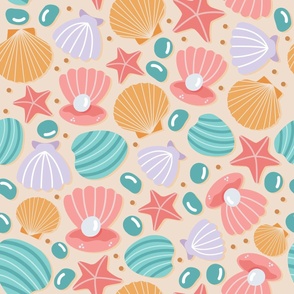 Seashell Beach Pattern – Large