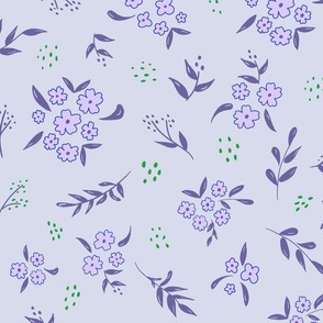 Ditsy floral big jumbo purple