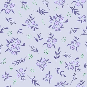 Ditsy floral small purple