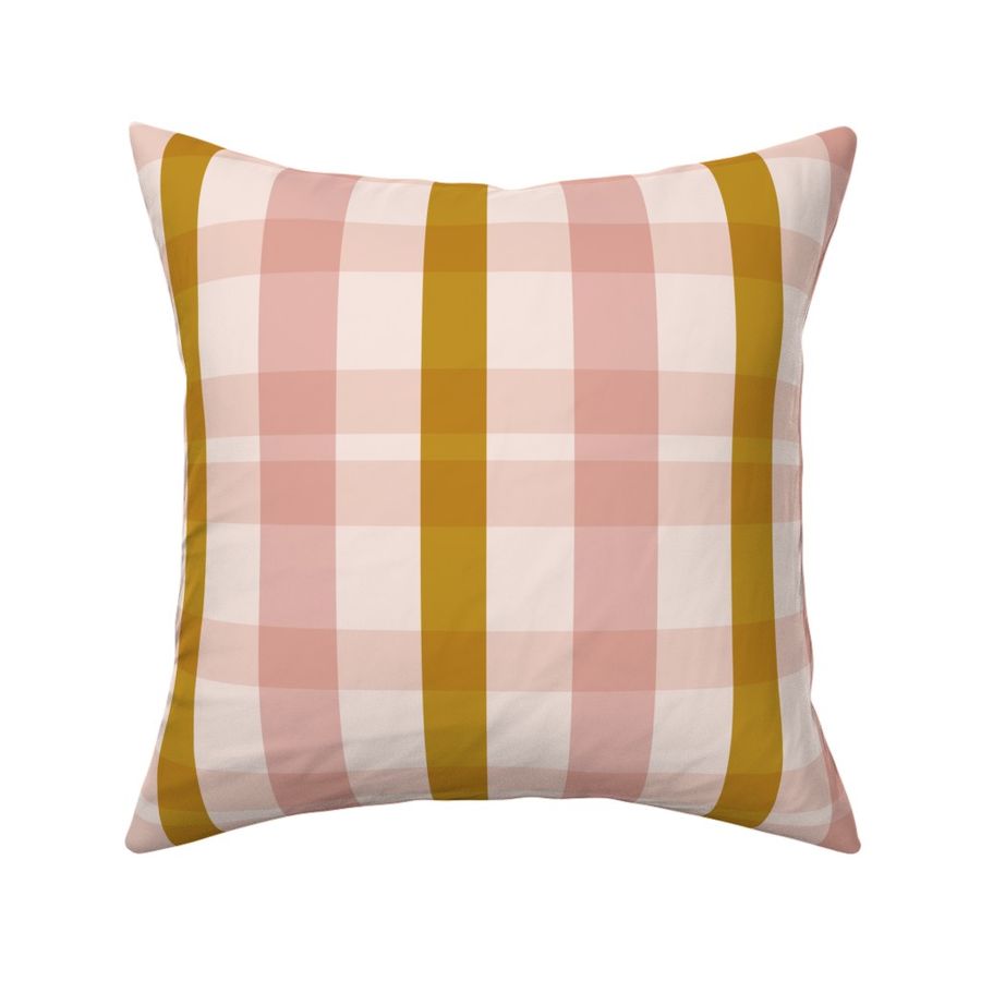 Pink and Mustard Gingham 