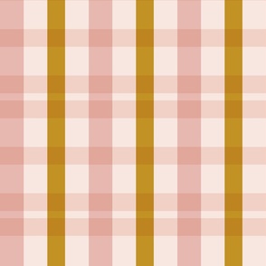 Pink and Mustard Gingham 