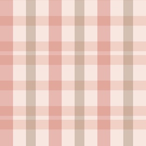 Vintage Gingham in Pink and Taupe Color
