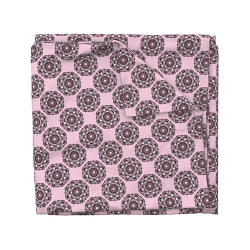 6” Cherry Blossom Dusky Rose Polka Dot Mandala - Small