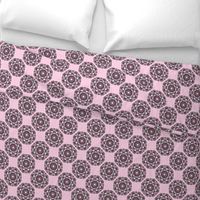 6” Cherry Blossom Dusky Rose Polka Dot Mandala - Small