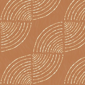 Nautical Twisted Rope Block Print in earthy beach brown