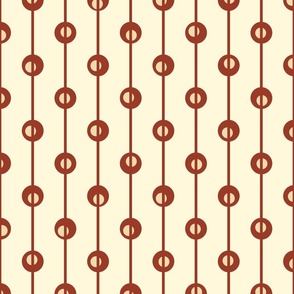 Warm minimalism - circles and lines - red and beige