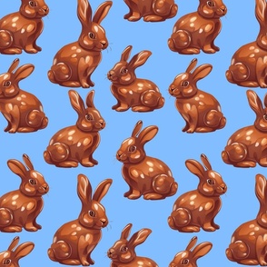 ChocolateBunniesbluebackground2