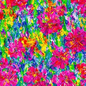 vibrant fields of flowers