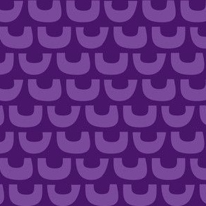MidMod Funky U Shapes Blender Pattern // Grape, Purple, Lavender, White // V2 // Small Scale - 550 DPI