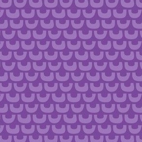 MidMod Funky U Shapes Blender Pattern // Grape, Purple, Lavender, White // V3 // Very Small Scale - 943 DPI