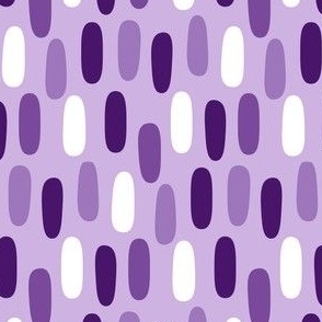 MidMod Funky Imperfect Ovals Blender Pattern // Grape, Purple, Lavender, White // V2 // Medium Small Scale - 675 DPI