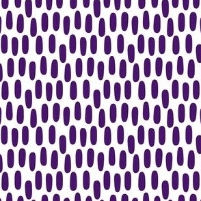 MidMod Funky Imperfect Ovals Blender Pattern // Grape Purple and White // V3 // Very Small Scale - 1350 DPI