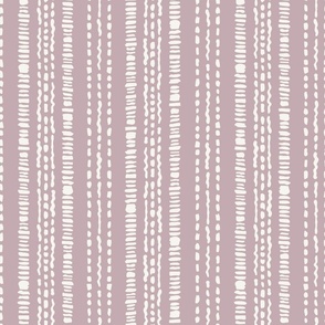 (L) Boho stripe pale mauve