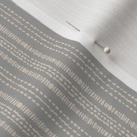 (S) Boho stripe beige on grey