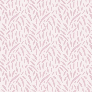 Simple Leaves Texture Dusty Rose - Medium Scale