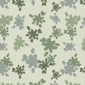 Monochromatic flowers- green