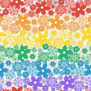 Pride Rainbow Flowers