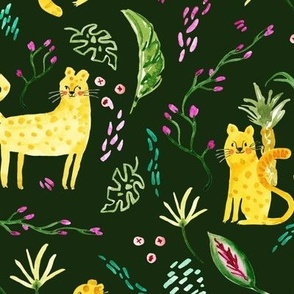 Jungle Felins green - medium