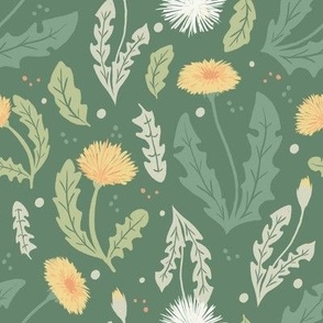 Dandelion Floral Weed Pattern